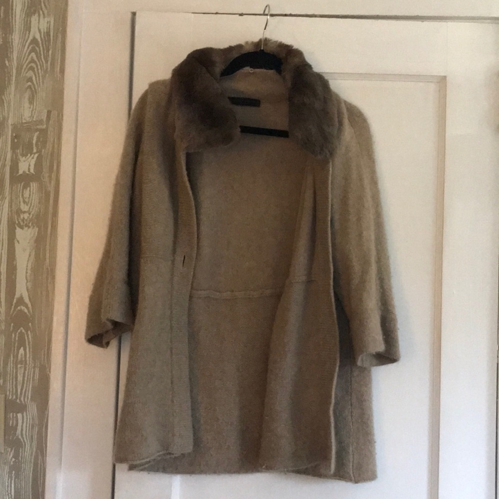 Cashmere and fur sweater made in Italy - designer